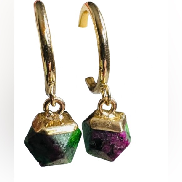 Jewelry - Gold and Multicolor Drop Earrings